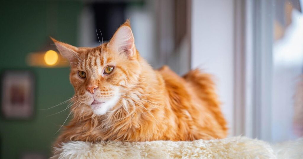 orange maine coon cat